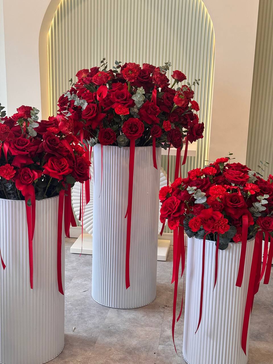 Luxury Grand Rose Pedestal | Huge Box Arrangements | Event Floral Decor