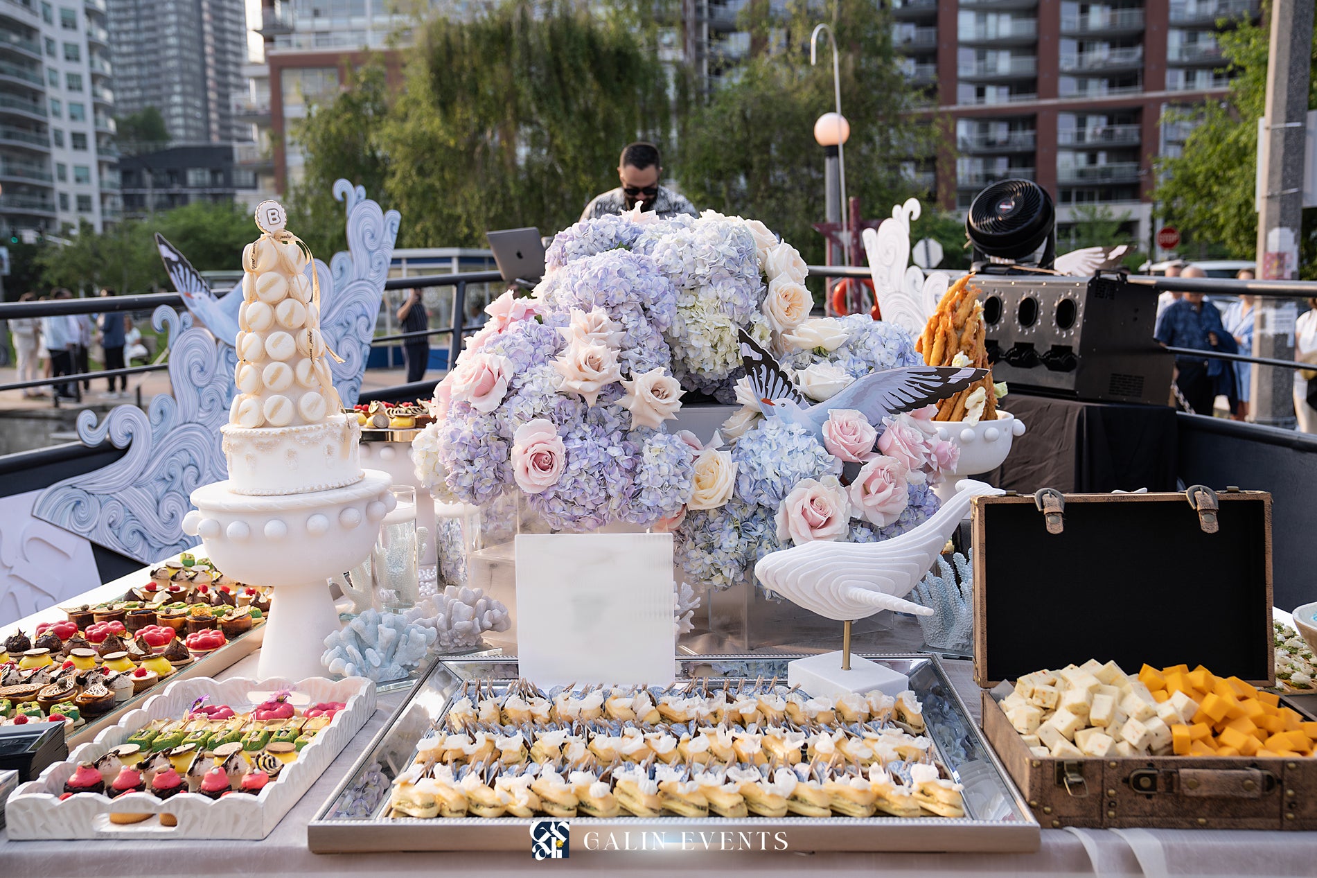 Luxury arrangement for yacht event by Lotus Land  Flower Boutique
