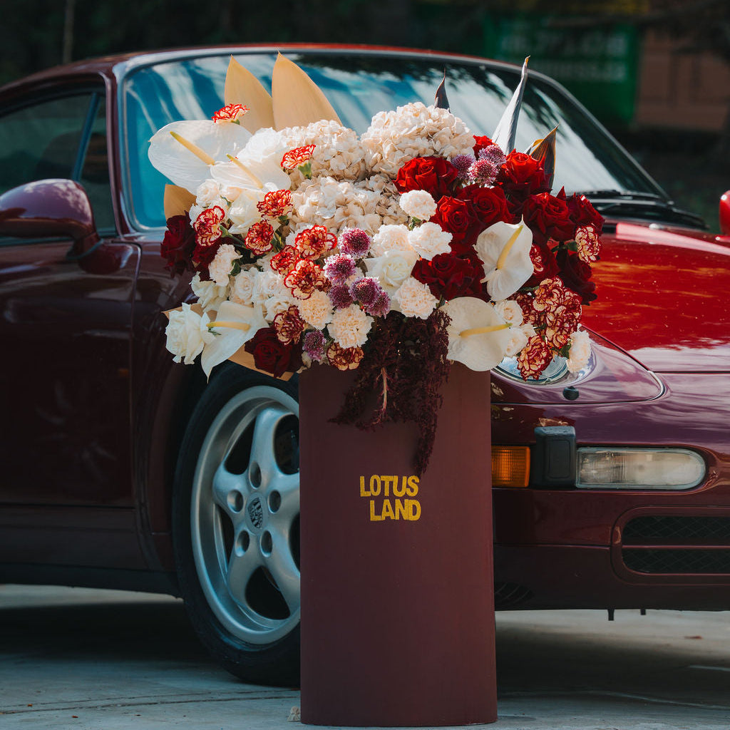 Prestige burgundy floral design