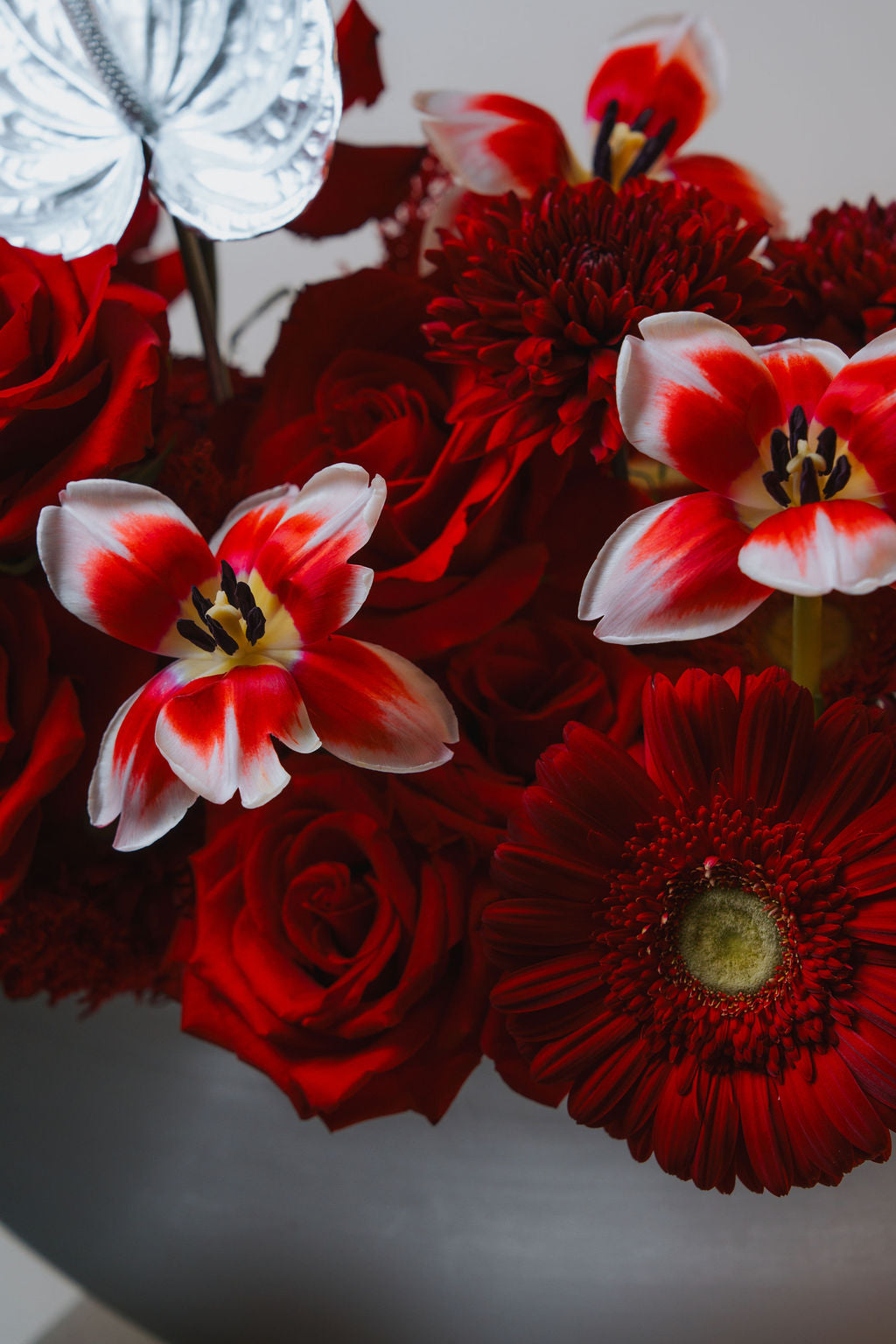 Scarlet Opulence – Luxury Red Floral Arrangement
