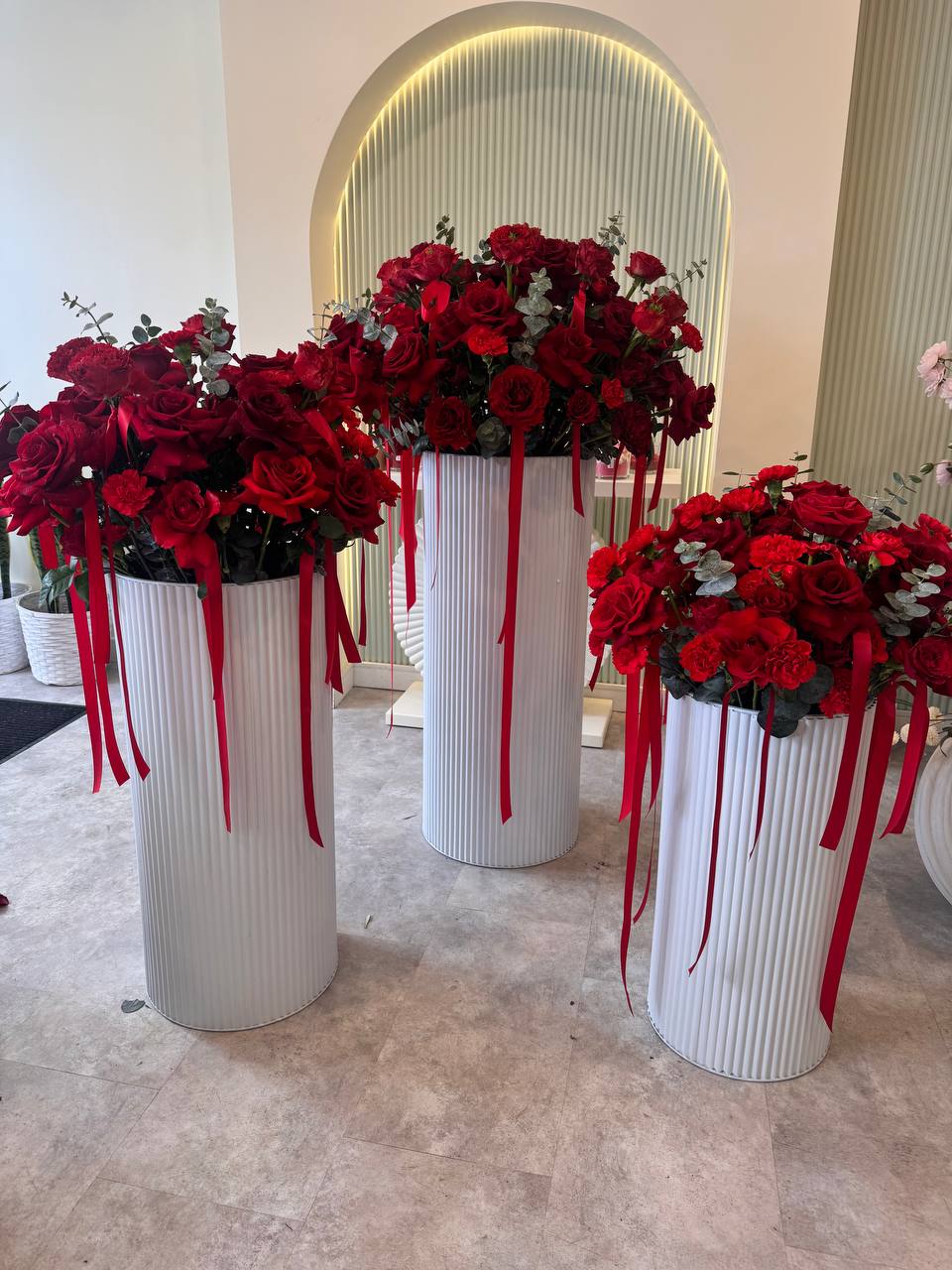 Luxury Grand Rose Pedestal | Huge Box Arrangements | Event Floral Decor